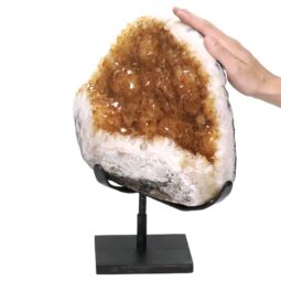 13.2kg Citrine Cluster on Metal Stand DS2955 5 Citrine Cluster on Metal Stand DS2955 | Crystal Factory