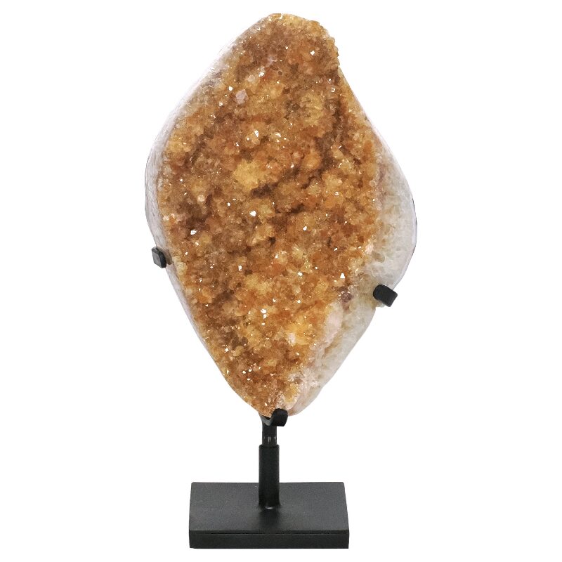 6kg Citrine Cluster on Metal Stand DS2956 3 Citrine Cluster on Metal Stand DS2956 | Crystal Factory