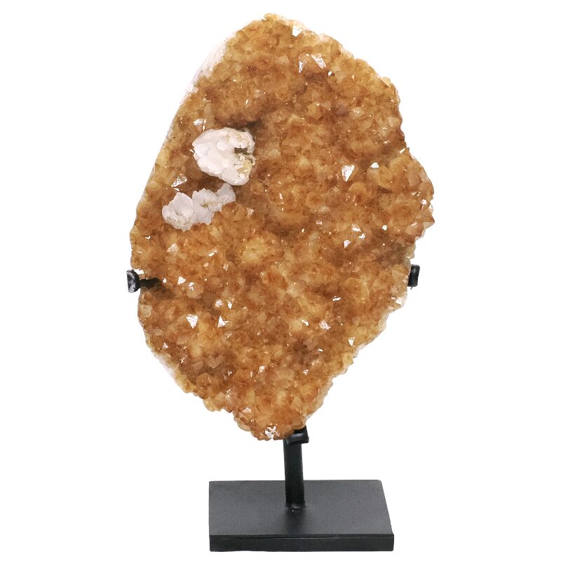 8kg Citrine Cluster on Metal Stand DS2957 3 Citrine Cluster on Metal Stand DS2957 | Crystal Factory