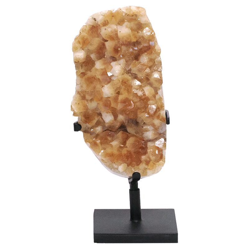 4.4kg Citrine Cluster on Metal Stand DS2960 3 Citrine Cluster on Metal Stand DS2960 | Crystal Factory