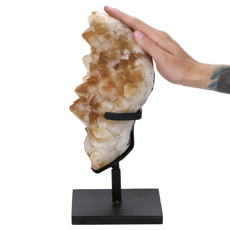 5.2kg Citrine Cluster on Metal Stand DS2961 4 Citrine Cluster on Metal Stand DS2961 | Crystal Factory