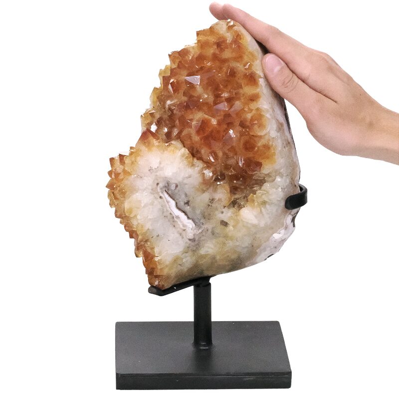 5kg Citrine Cluster on Metal Stand DS2962 4 Citrine Cluster on Metal Stand DS2962 | Crystal Factory