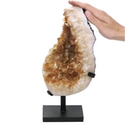 5.1kg Citrine Cluster on Metal Stand DS2963 5 Citrine Cluster on Metal Stand DS2963 | Crystal Factory