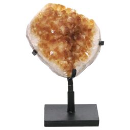 Citrine Cluster on Metal Stand DS2967 | Crystal Factory