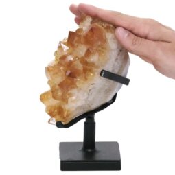 Citrine Cluster on Metal Stand DS2970 | Crystal Factory