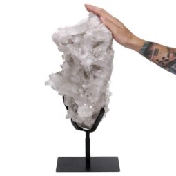 Clear Quartz Cluster on Stand DS2974 | Crystal Factory