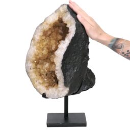 Citrine Cluster on Metal Stand DS2982 | Crystal Factory