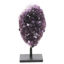 Amethyst Druze Cluster on Rotating Stand DS2984 | Crystal Factory