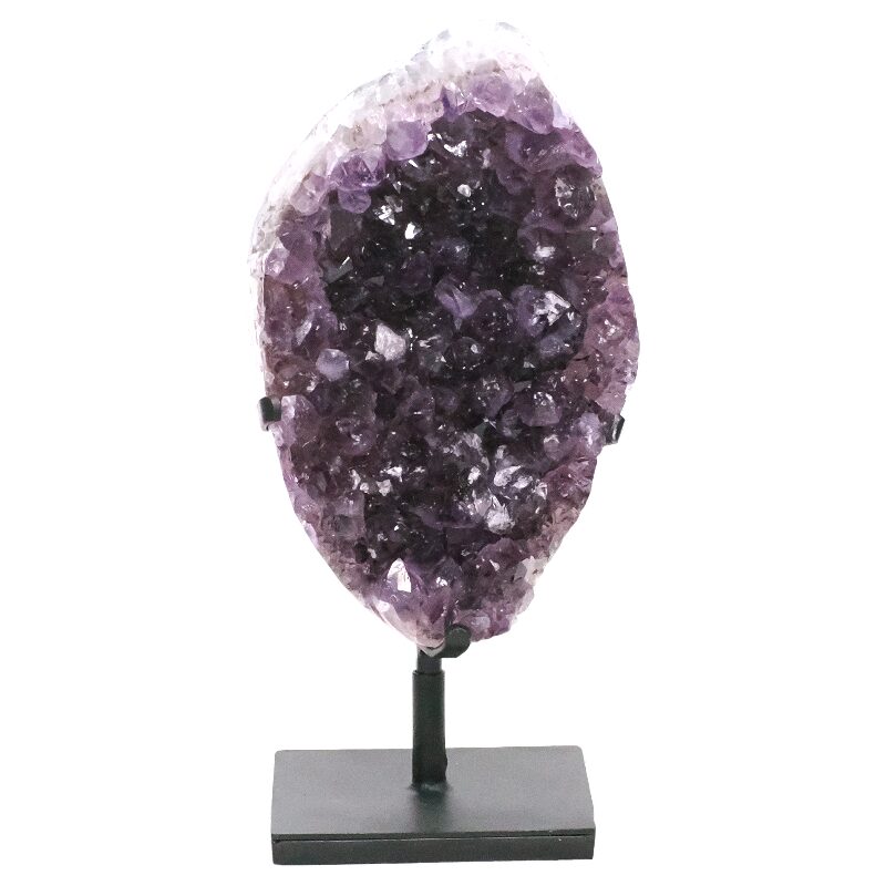 6.2kg Amethyst Druze Cluster on Rotating Stand DS2984 3 Amethyst Druze Cluster on Rotating Stand DS2984 | Crystal Factory