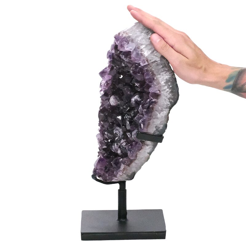6.2kg Amethyst Druze Cluster on Rotating Stand DS2984 4 Amethyst Druze Cluster on Rotating Stand DS2984 | Crystal Factory