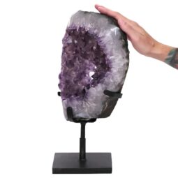 7.4kg Amethyst Druze Cluster on Rotating Stand DS2985 5 Amethyst Druze Cluster on Rotating Stand DS2985 | Crystal Factory