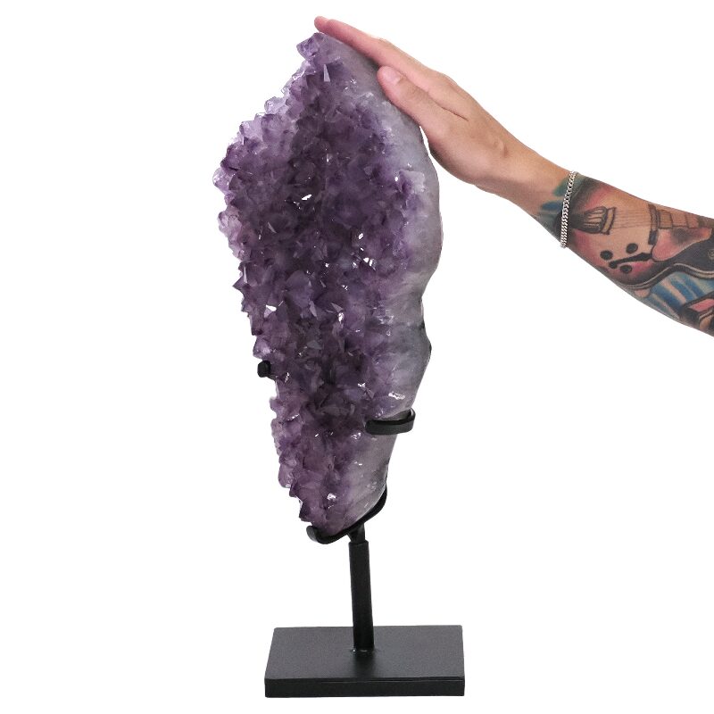 8.9kg Amethyst Druze Cluster on Rotating Stand DS2986 4 Amethyst Druze Cluster on Rotating Stand DS2986 | Crystal Factory