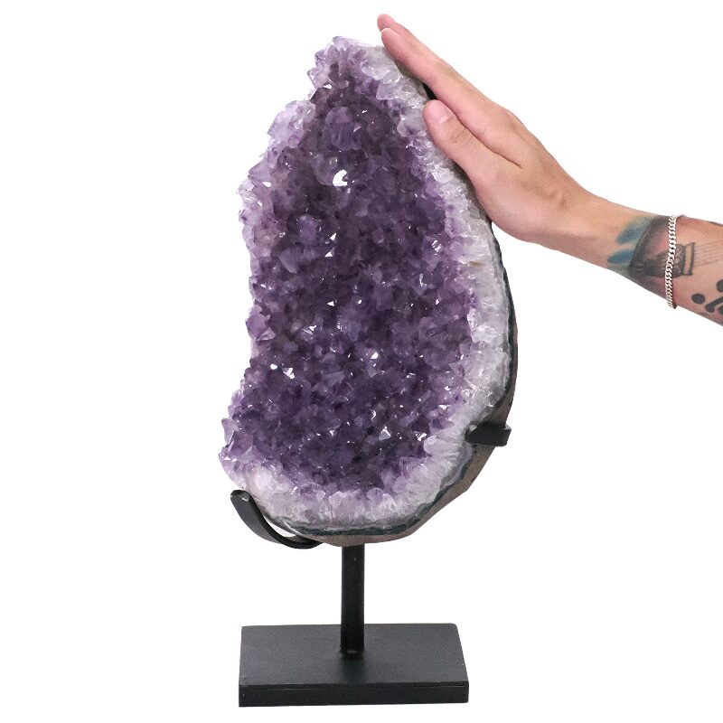 9.5kg Amethyst Druze Cluster on Rotating Stand DS2987 4 Amethyst Druze Cluster on Rotating Stand DS2987 | Crystal Factory