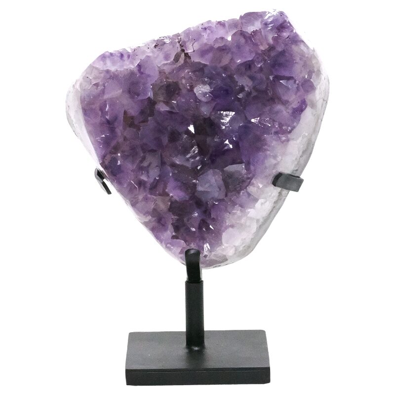 6kg Amethyst Druze Cluster on Rotating Stand DS2989 3 Amethyst Druze Cluster on Rotating Stand DS2989 | Crystal Factory