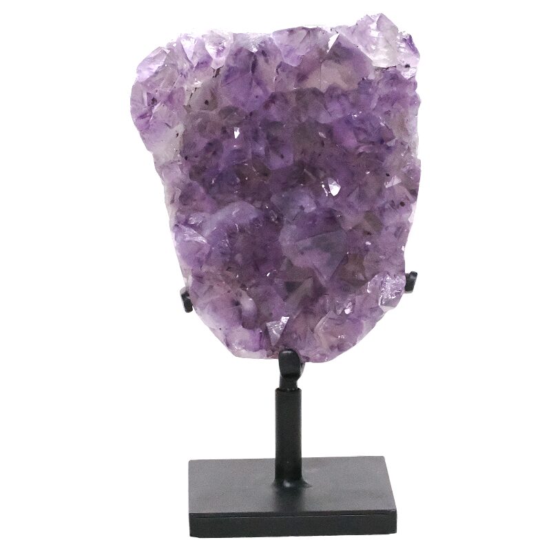 4.6kg Amethyst Druze Cluster on Rotating Stand DS2990 3 Amethyst Druze Cluster on Rotating Stand DS2990 | Crystal Factory