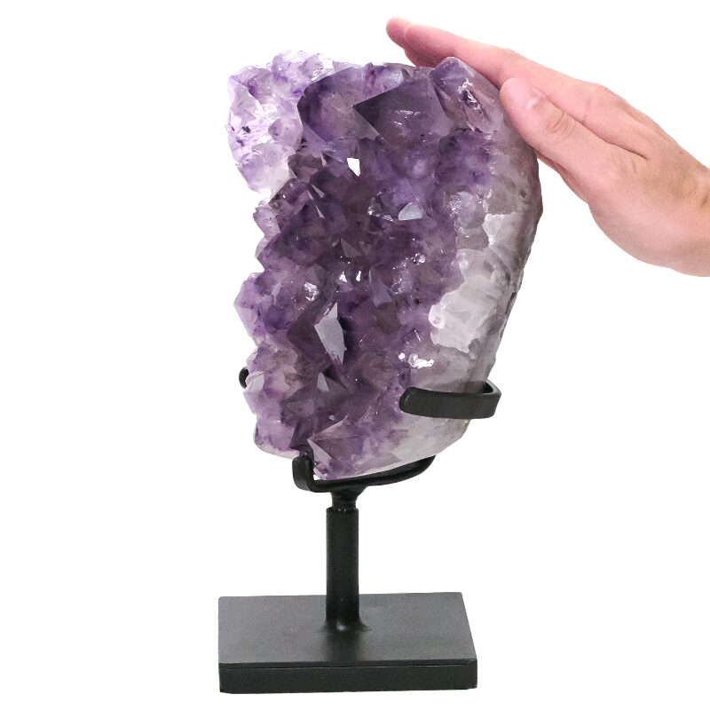 4.6kg Amethyst Druze Cluster on Rotating Stand DS2990 4 Amethyst Druze Cluster on Rotating Stand DS2990 | Crystal Factory