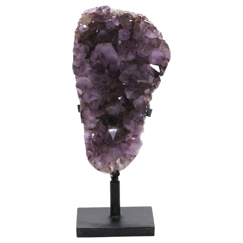 4.8kg Amethyst Druze Cluster on Rotating Stand DS2992 3 Amethyst Druze Cluster on Rotating Stand DS2992 | Crystal Factory