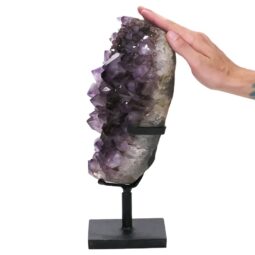 4.8kg Amethyst Druze Cluster on Rotating Stand DS2992 5 Amethyst Druze Cluster on Rotating Stand DS2992 | Crystal Factory