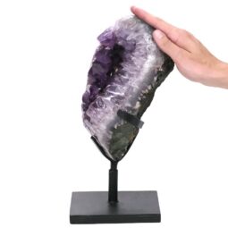 Amethyst Druze Cluster on Rotating Stand DS2993 | Crystal Factory