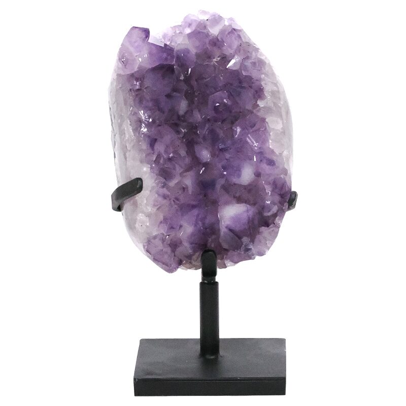 4.5kg Amethyst Druze Cluster on Rotating Stand DS2994 3 Amethyst Druze Cluster on Rotating Stand DS2994 | Crystal Factory