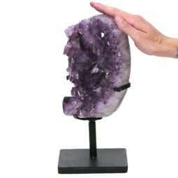 5.8kg Amethyst Druze Cluster on Rotating Stand DS2996 5 Amethyst Druze Cluster on Rotating Stand DS2996 | Crystal Factory