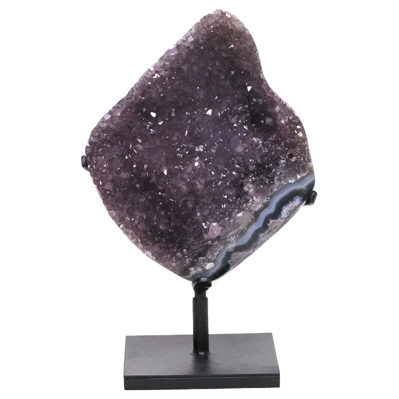 6.1kg Amethyst Druze Cluster on Rotating Stand DS2997 3 Amethyst Druze Cluster on Rotating Stand DS2997 | Crystal Factory