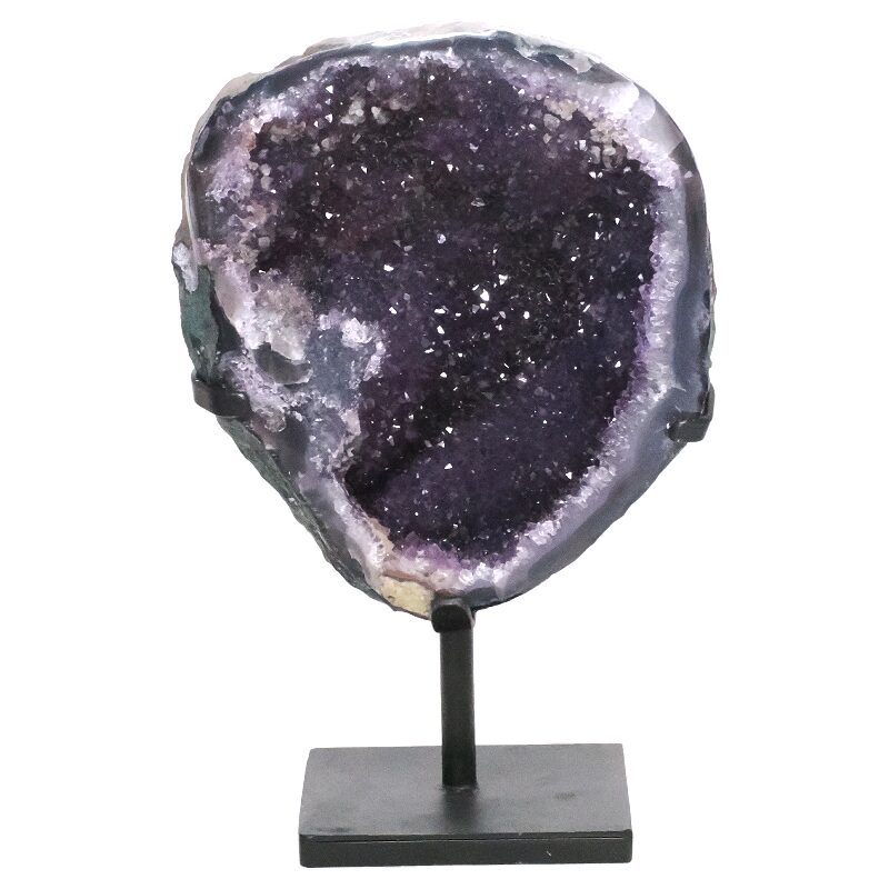 8.1kg Amethyst Druze Cluster on Rotating Stand DS2998 3 Amethyst Druze Cluster on Rotating Stand DS2998 | Crystal Factory