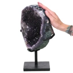 8.1kg Amethyst Druze Cluster on Rotating Stand DS2998 5 Amethyst Druze Cluster on Rotating Stand DS2998 | Crystal Factory