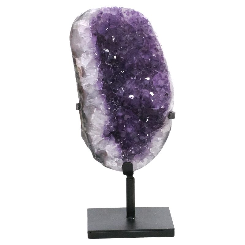 6.4kg Amethyst Druze Cluster on Rotating Stand DS2999 3 Amethyst Druze Cluster on Rotating Stand DS2999 | Crystal Factory