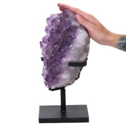 Amethyst Druze Cluster on Rotating Stand DS3002 | Crystal Factory