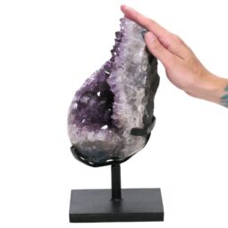 Amethyst Druze Cluster on Rotating Stand DS3003 | Crystal Factory