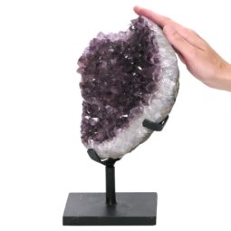 Amethyst Druze Cluster on Rotating Stand DS3004 | Crystal Factory