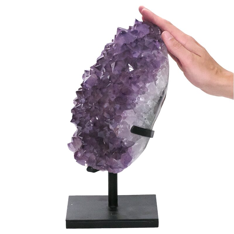 6.1kg Amethyst Druze Cluster on Rotating Stand DS3005 4 Amethyst Druze Cluster on Rotating Stand DS3005 | Crystal Factory