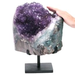 20.2kg Amethyst Druze Cluster on Rotating Stand DS3006 5 Amethyst Druze Cluster on Rotating Stand DS3006 | Crystal Factory