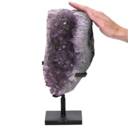 7kg Amethyst Druze Cluster on Rotating Stand DS3007 5 Amethyst Druze Cluster on Rotating Stand DS3007 | Crystal Factory