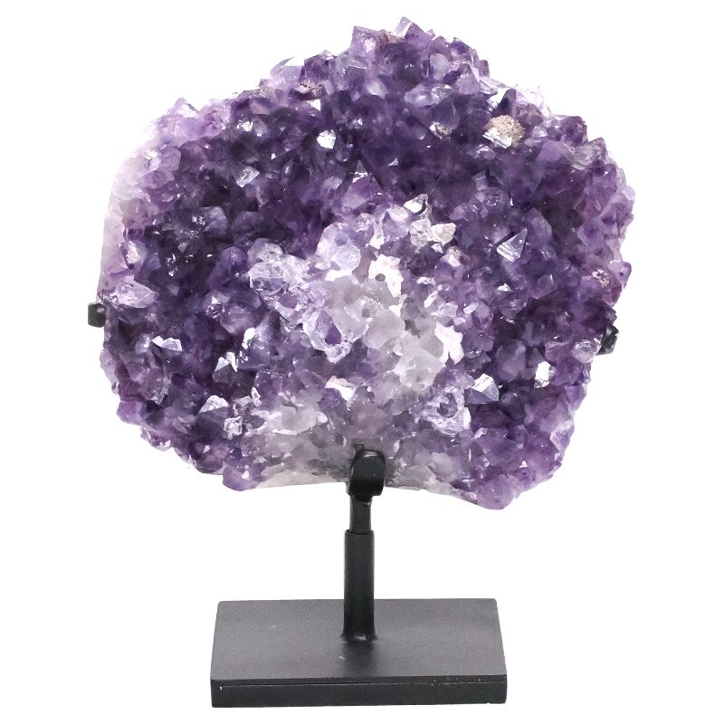 9.9kg Amethyst Druze Cluster on Rotating Stand DS3009 3 Amethyst Druze Cluster on Rotating Stand DS3009 | Crystal Factory