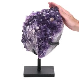 9.9kg Amethyst Druze Cluster on Rotating Stand DS3009 5 Amethyst Druze Cluster on Rotating Stand DS3009 | Crystal Factory