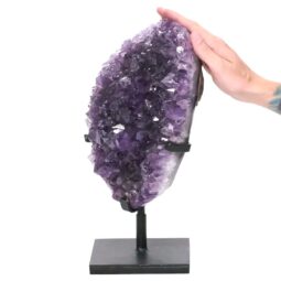 Amethyst Druze Cluster on Rotating Stand DS3010| Crystal Factory