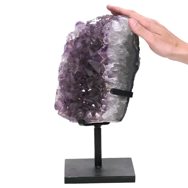 7.8kg Amethyst Druze Cluster on Rotating Stand DS3012 4 Amethyst Druze Cluster on Rotating Stand DS3012 | Crystal Factory