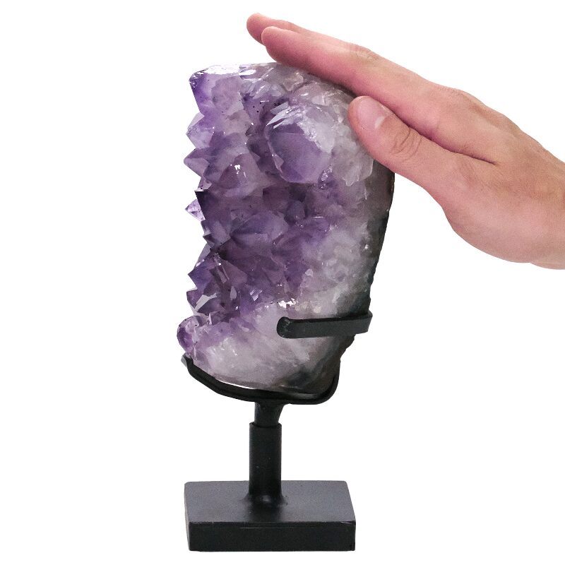 2.1kg Amethyst Druze Cluster on Rotating Stand DS3013 4 Amethyst Druze Cluster on Rotating Stand DS3013 | Crystal Factory
