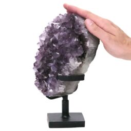 3kg Amethyst Druze Cluster on Rotating Stand DS3014 5 Amethyst Druze Cluster on Rotating Stand DS3014 | Crystal Factory