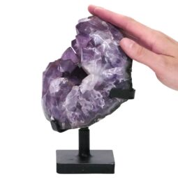 2.7kg Amethyst Druze Cluster on Rotating Stand DS3015 5 Amethyst Druze Cluster on Rotating Stand DS3015 | Crystal Factory