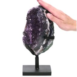 4.3kg Amethyst Druze Cluster on Rotating Stand DS3017 5 Amethyst Druze Cluster on Rotating Stand DS3017 | Crystal Factory