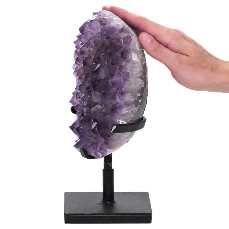 3.5kg Amethyst Druze Cluster on Rotating Stand DS3018 4 Amethyst Druze Cluster on Rotating Stand DS3018 | Crystal Factory