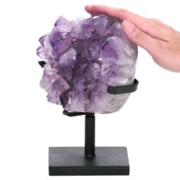 3.8kg Amethyst Druze Cluster on Rotating Stand DS3019 5 Amethyst Druze Cluster on Rotating Stand DS3019 | Crystal Factory