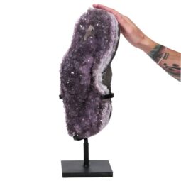 11.3kg Amethyst Druze Cluster on Rotating Stand DS3022 5 Amethyst Druze Cluster on Rotating Stand DS3022 | Crystal Factory