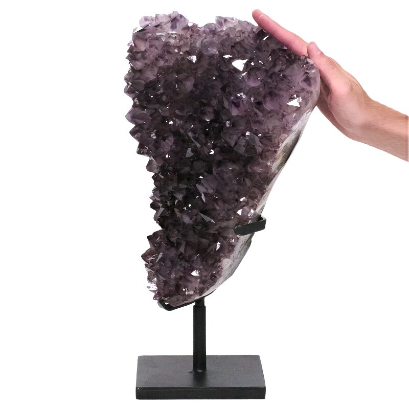 10.7kg Amethyst Druze Cluster on Rotating Stand DS3024 4 Amethyst Druze Cluster on Rotating Stand DS3024 | Crystal Factory