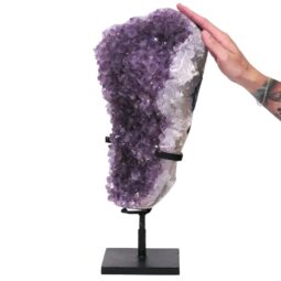 Amethyst Druze Cluster on Rotating Stand DS3025 | Crystal Factory