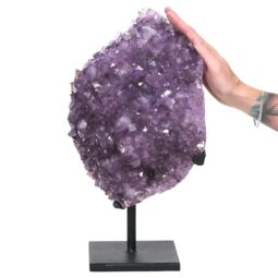 Amethyst Druze Cluster on Rotating Stand DS3027 | Crystal Factory