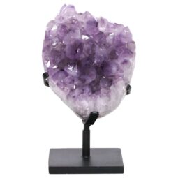 Amethyst Druze Cluster on Rotating Stand DS3029| Crystal Factory